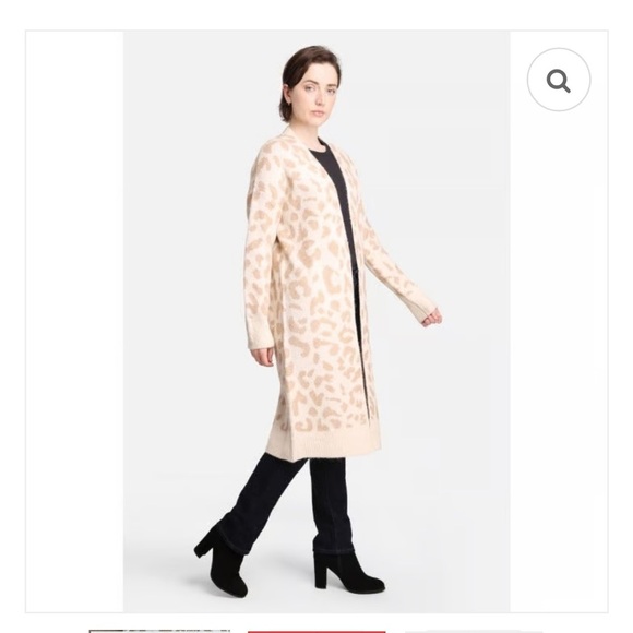 NWT Comfy Luxe women’s tan camel black leopard long cardigan ONE SIZE super soft - Picture 13 of 13